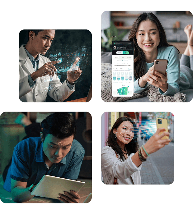 Wellness lifestyle image collage